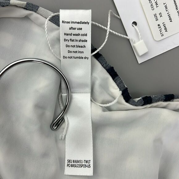 NWT Andie Swim The Amor Top and 90s High Waisted Bottom Set in Twilight Gingham - Picture 14 of 16